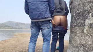 Desi couple's passionate outdoor lovemaking