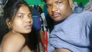 Indian married couple has passionate sex in village setting