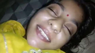 Stunning married bhabi gives a deep blowjob in the night