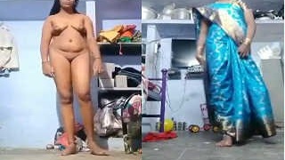 Tamil Bhabhi exposes her naked body in a village setting