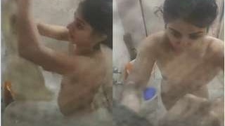 Cute girl takes a shower on camera for your viewing pleasure
