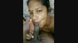 Bhabhi's seductive skills in part 2 of her blowjob video