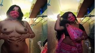 Horny Arpita Budi strips naked and takes a bath