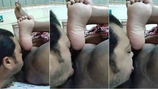 Indian husband licks his wife's pussy and drinks her juices