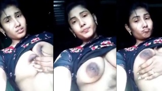 Watch a stunning girl flaunt her ample bosom in this steamy video
