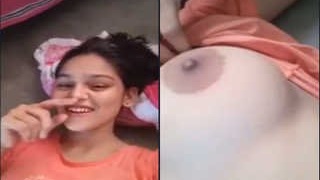 Indian college student with big tits and tight pussy