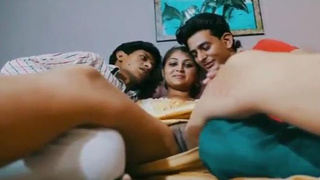 Watch a hot Indian girl in a threesome sex video