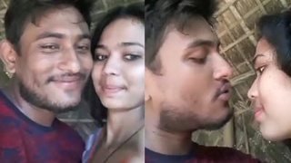 Desi couple's wild park sex session