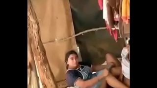 Indian couple enjoys hot sex in their tent