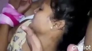 Indian mom gets caught by S. and gives a blowjob to a white man
