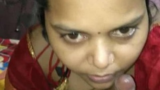 Desi village bhabhi gives a blowjob to her brother-in-law