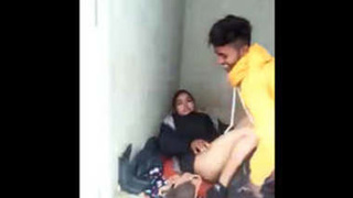 Desi couple gets caught having sex on the roof in Hindi audio