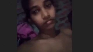Village girl indulges in solo play