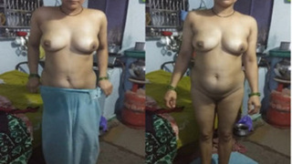 Indian wife strips naked for husband's pleasure in amateur video