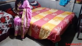 Indian sex video movie featuring a bhabhi in pink sari