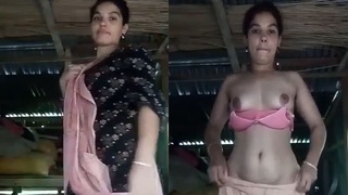Bangla village wife strips down for her husband's pleasure