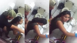 Desi couple enjoys sex on the toilet in a steamy video