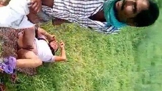 Dehati babe gets caught in the open field by locals