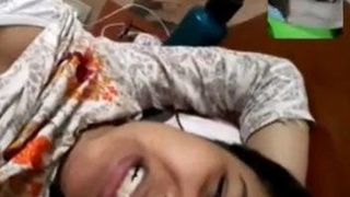 Watch as a Desi girlfriend gets naughty on camera