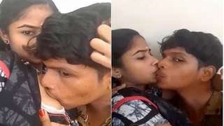 Watch a cute Tamil girl enjoy a sensual breast sucking session with her lover