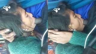 Desi Bhabhi receives oral pleasure in a car