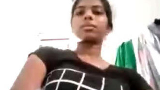 A young Indian girl gets naughty on Facebook