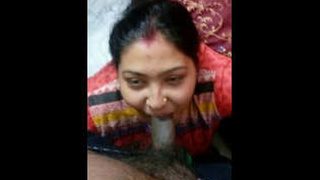 Desi hottie gives her husband a blowjob and gets fucked in part 2 of the leaked video