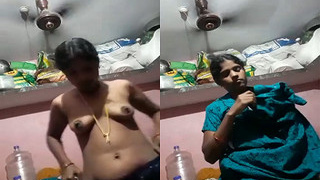 Indian wife's big boobs on display in exclusive amateur video