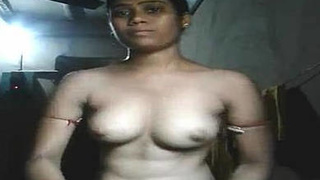 Desi girl's nude selfies in a village setting