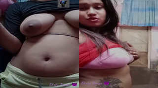 Exclusive lesbo show featuring naked Indian girls