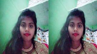 Indian girl with country looks flaunts her breasts in part 3