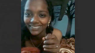 Cute Indian girl gives a blowjob