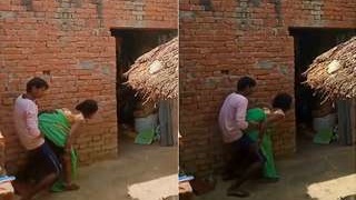 Exclusive Desi video of cheating wife getting fucked by dewar in her village home