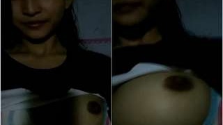 Exclusive cute Nepalese girl shows off her boobs in a steamy video