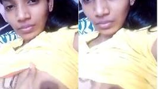 Exclusive record of cute desi girl taking finger selfies