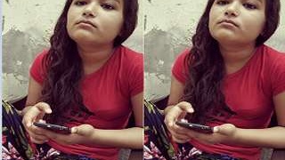 Super cute Indian girl soaps up in the shower