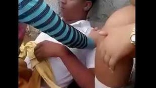 Desi college students have passionate outdoor sex