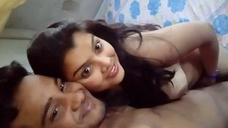 Indian lover enjoys oral sex and breast play with his GF