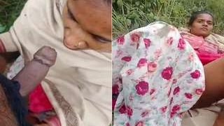 Desi couple enjoys outdoor sex with pussy licking and blowjobs