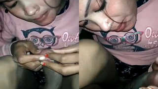 Desi wife gives a blowjob and rid of her lover's dick in part 2