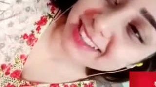 Pakistani beauty reveals her body on video call