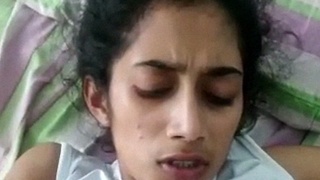 Slender Sri Lankan babe enjoys a hardcore pussy pounding video