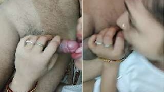 Exclusive video of bhabhi giving a blowjob to her husband