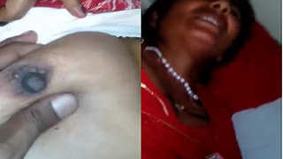Exclusive video of Desi wife's boob pressing and fucking