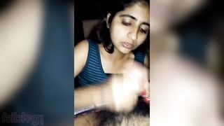 Indian schoolgirl gives a blowjob and gets her fill in a leaked video