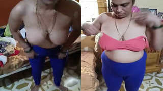 Tamil Bhabhi's exclusive wearing of cloths in amateur video