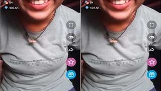 Exclusive webcam show features cute Indian girl flaunting her breasts in part 1