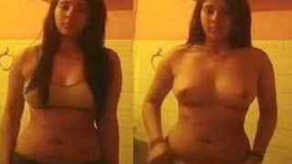 Desi babe flaunts her big boobs in a homemade video