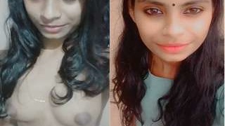Mallu babe flaunts her big boobs and pussy in exclusive video