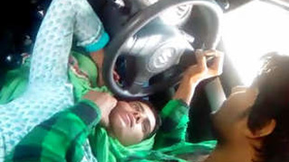 Desi couple's passionate encounter on a car